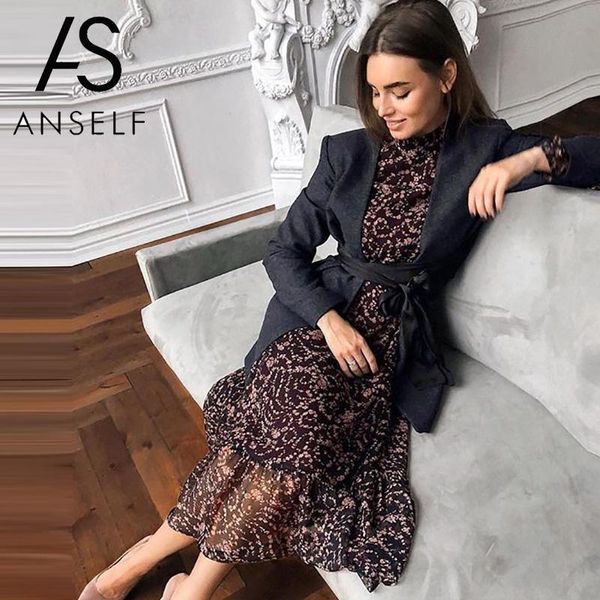 casual dresses women spring fall floral printed midi chiffon long dress stand collar sleeve ruffle irregular hem boho, Black;gray
casual dresses women spring fall floral printed midi chiffon long dress stand collar sleeve ruffle irregular hem boho, Black;gray
