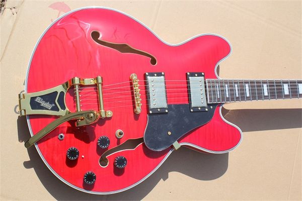 flyoung g-335tr semi hollow double f hole large rocker electric guitar tiger maple transparent red square
flyoung g-335tr semi hollow double f hole large rocker electric guitar tiger maple transparent red square