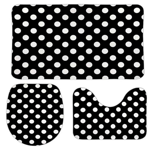 carpets white polka dot on black pattern 3 piece bathroom rug set bath mat, u shaped contour lid cover non-slip with flannel backin
carpets white polka dot on black pattern 3 piece bathroom rug set bath mat, u shaped contour lid cover non-slip with flannel backin