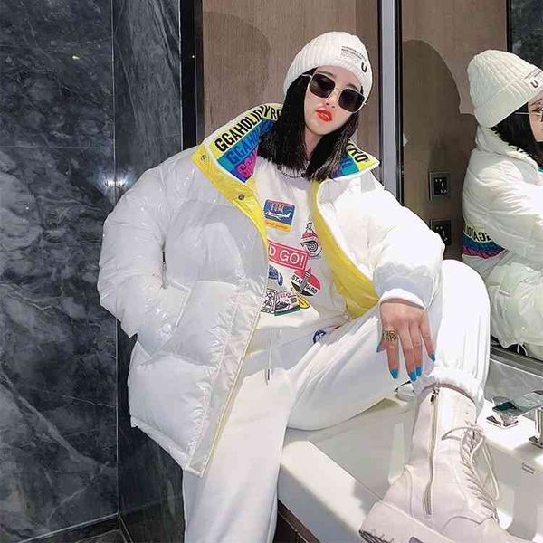 women's parkas down ladies jacket 2021 short bright face wash letter candy color fashion personalized white duck bread suit, Black
women's parkas down ladies jacket 2021 short bright face wash letter candy color fashion personalized white duck bread suit, Black