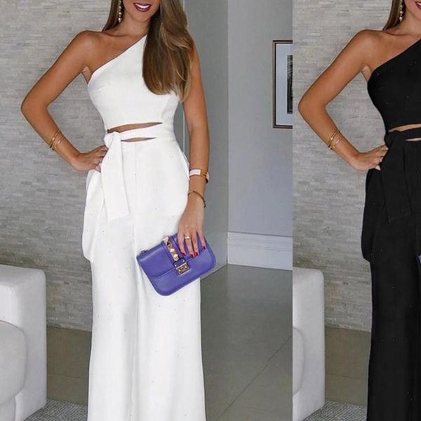elegant women overalls solid sleeveless bandage jumpsuit one shoulder brief office ladies long wide leg trousers mono mujer 5s, Black;white
elegant women overalls solid sleeveless bandage jumpsuit one shoulder brief office ladies long wide leg trousers mono mujer 5s, Black;white