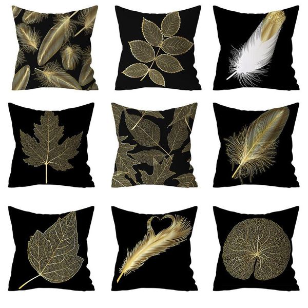 pillow case gold plant printed cover sofa cushion home decor solid color black housse de coussin
pillow case gold plant printed cover sofa cushion home decor solid color black housse de coussin