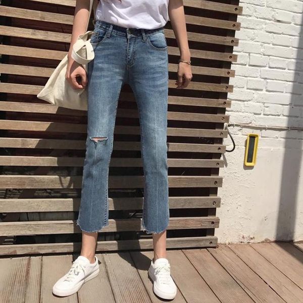 women's jeans 2021 college style retro old women korean version pencil pants hole mid waist ankle length denim ripped, Blue
women's jeans 2021 college style retro old women korean version pencil pants hole mid waist ankle length denim ripped, Blue