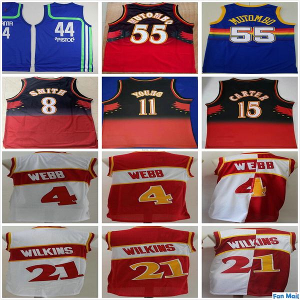 vintage dominique 21 wilkins spud 4 webb 8 steve smith vince 15 carter 44 pistol pete maravich dikembe 55 mutombo trae 11 young jersey, Black;red
vintage dominique 21 wilkins spud 4 webb 8 steve smith vince 15 carter 44 pistol pete maravich dikembe 55 mutombo trae 11 young jersey, Black;red