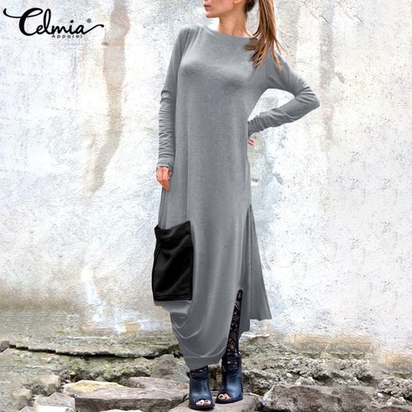 women dress celmia long sleeve knitted long dresses vintage office shirt dresses casual loose party pockets maxi vestidos 5xl 7, Black;gray
women dress celmia long sleeve knitted long dresses vintage office shirt dresses casual loose party pockets maxi vestidos 5xl 7, Black;gray