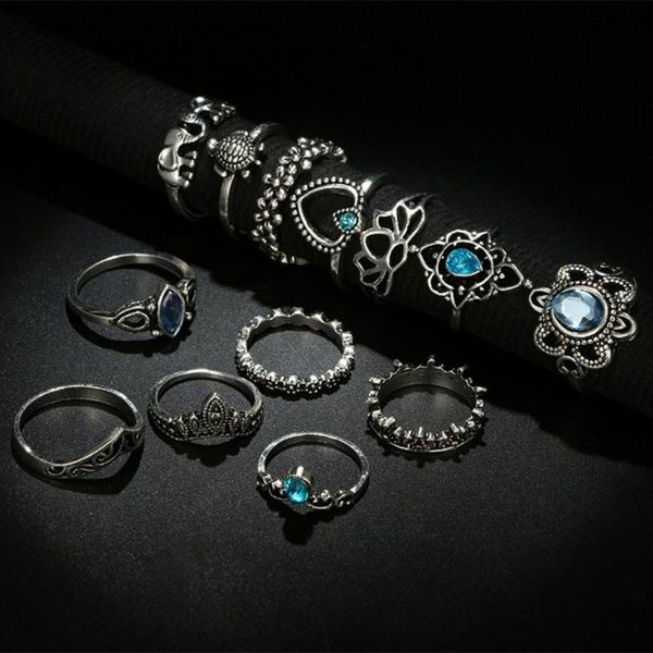 cluster rings 13 pcs/set knuckle ring floral stone boho vintage jewelry fashion ethnic crown, Golden;silver
cluster rings 13 pcs/set knuckle ring floral stone boho vintage jewelry fashion ethnic crown, Golden;silver