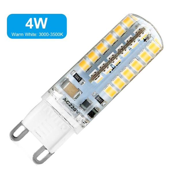 bulbs 5pcs 2835smd g9 48led ultra bright energy saving corn lamp silicone bulb warm white 220v for kitchen cabinet wardrobe