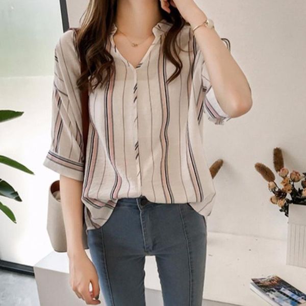 women's blouses & shirts chiffon blouse short sleeve striped fashion v-neck sweet print puff lace bolouse#w, White
women's blouses & shirts chiffon blouse short sleeve striped fashion v-neck sweet print puff lace bolouse#w, White