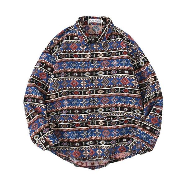 men's casual shirts autumn and winter long sleeve for men fashion national style shirt loose printed oversized 2021, White;black
men's casual shirts autumn and winter long sleeve for men fashion national style shirt loose printed oversized 2021, White;black