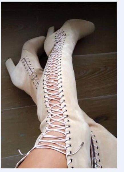 boots est women fashion suede leather lace-up cut-out thick heel over knee chunk high long gladiator, Black
boots est women fashion suede leather lace-up cut-out thick heel over knee chunk high long gladiator, Black