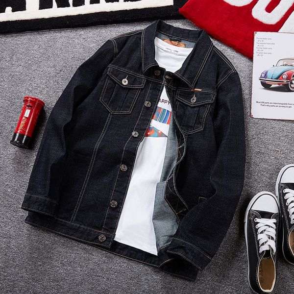 large size denim jacket mens trendy fat spring and autumn plus-sized loose korean style plus-sized casual jacket, Black
large size denim jacket mens trendy fat spring and autumn plus-sized loose korean style plus-sized casual jacket, Black
