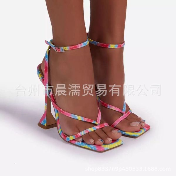 sandals women's summer fashion sandals one line thin heel color outer wear large, Black
sandals women's summer fashion sandals one line thin heel color outer wear large, Black