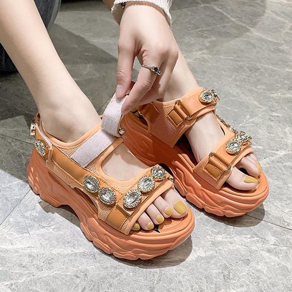 sandals lucyever summer women's platform 2021 big crystal mesh strap chunky female casual wedges walk sports shoes woman, Black
sandals lucyever summer women's platform 2021 big crystal mesh strap chunky female casual wedges walk sports shoes woman, Black