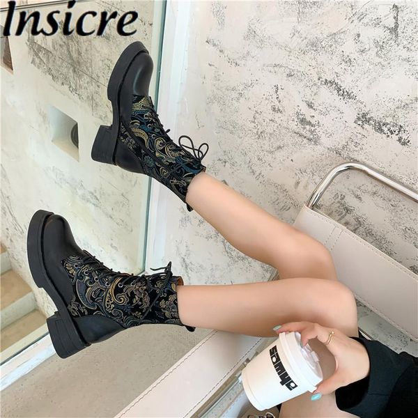 boots insicre women ankle zipper blue round toe platform thick mid heels patchwork 2021 fashion shoes cross tie print, Black
boots insicre women ankle zipper blue round toe platform thick mid heels patchwork 2021 fashion shoes cross tie print, Black