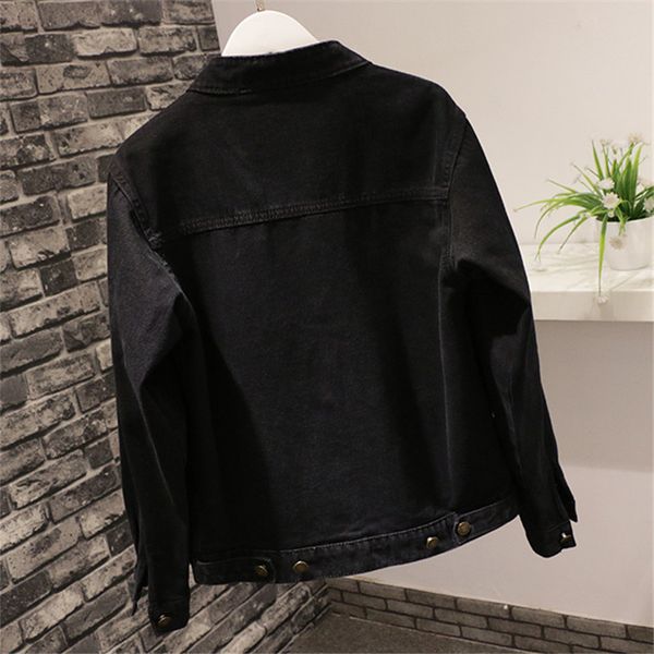 size loose black denim women student outerwear chaqueta mujer big pocket stand collar short jeans jacket coat female uko7, Black;brown
size loose black denim women student outerwear chaqueta mujer big pocket stand collar short jeans jacket coat female uko7, Black;brown