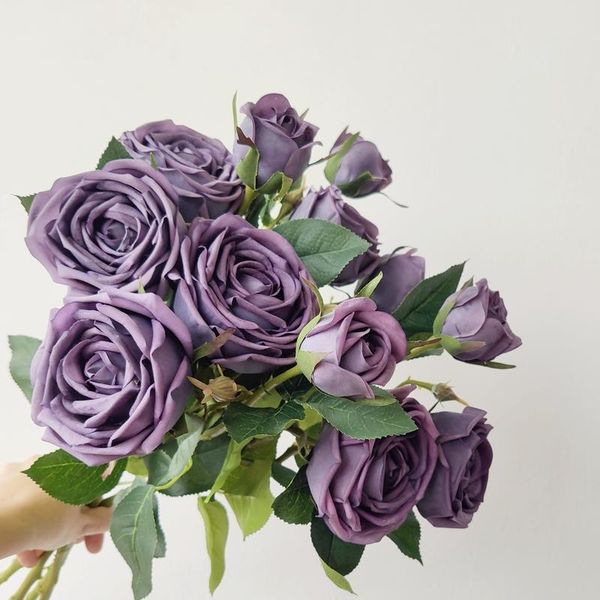 decorative flowers & wreaths retro emulation flower oil painting rose feel moisturizing multi - head gray purple style
decorative flowers & wreaths retro emulation flower oil painting rose feel moisturizing multi - head gray purple style