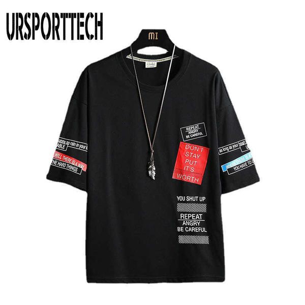 ursporttech style summer men t-shirt harajuku print tshirt tee shirt clothes patchwork casual o neck male tees 210528, White;black
ursporttech style summer men t-shirt harajuku print tshirt tee shirt clothes patchwork casual o neck male tees 210528, White;black