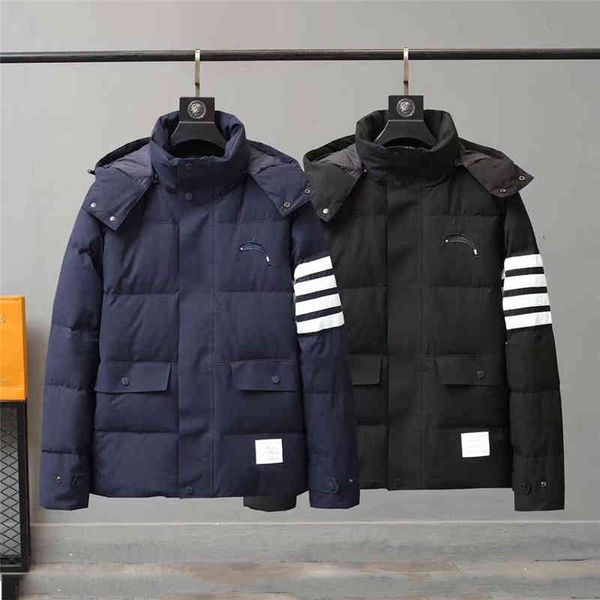 fashion 2021 tb brand men down coats loose hooded jacket windproof striped solid thick casual winter clothing male, Black
fashion 2021 tb brand men down coats loose hooded jacket windproof striped solid thick casual winter clothing male, Black