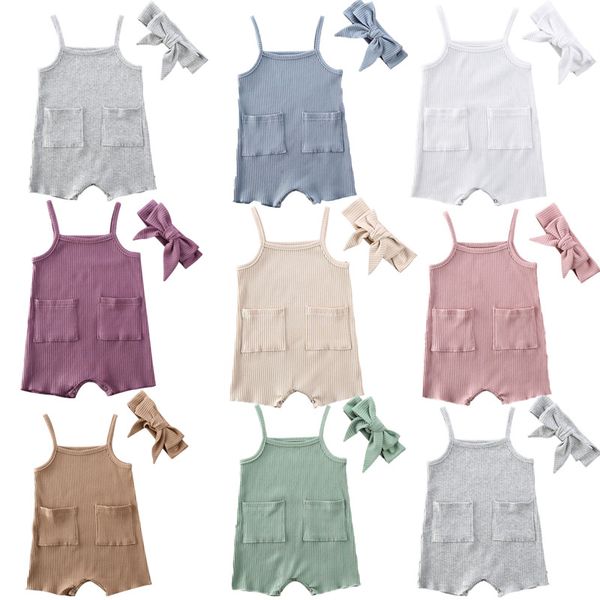 citgeett summer solid infant newborn baby girls boys sleeveless romper ribbed solid pocket jumpsuit with headband, White
citgeett summer solid infant newborn baby girls boys sleeveless romper ribbed solid pocket jumpsuit with headband, White