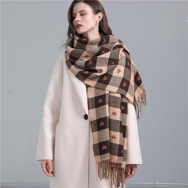 scarves jtvovo 2021 200x67cm winter outdoor windproof warmth imitation cashmere love plaid tassel women's luxury scarf tippet female, Blue;gray
scarves jtvovo 2021 200x67cm winter outdoor windproof warmth imitation cashmere love plaid tassel women's luxury scarf tippet female, Blue;gray
