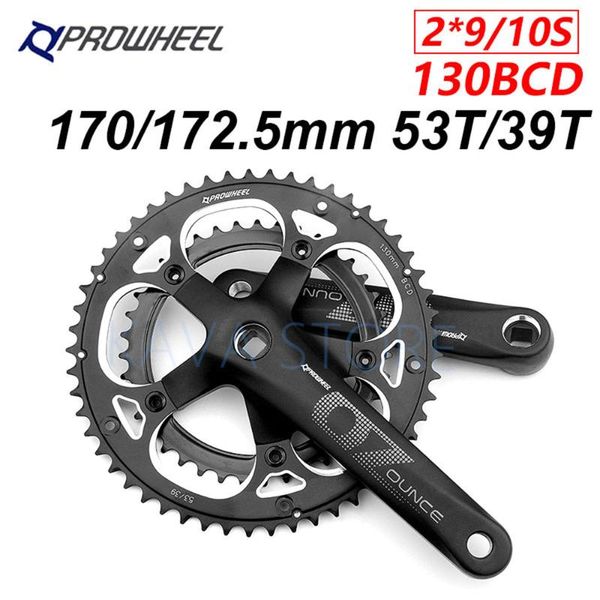 bike heels & chainwheels prowheel 130bcd square crankset road double sprockets 170/172.5mm ounce 53/39t bracket racing bicycle cranks 2
bike heels & chainwheels prowheel 130bcd square crankset road double sprockets 170/172.5mm ounce 53/39t bracket racing bicycle cranks 2