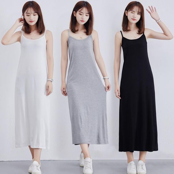 women's sleepwear summer modal base sling skirt petticoat mid-length loose sleeveless vest large size dress all-match trend, Black;red
women's sleepwear summer modal base sling skirt petticoat mid-length loose sleeveless vest large size dress all-match trend, Black;red