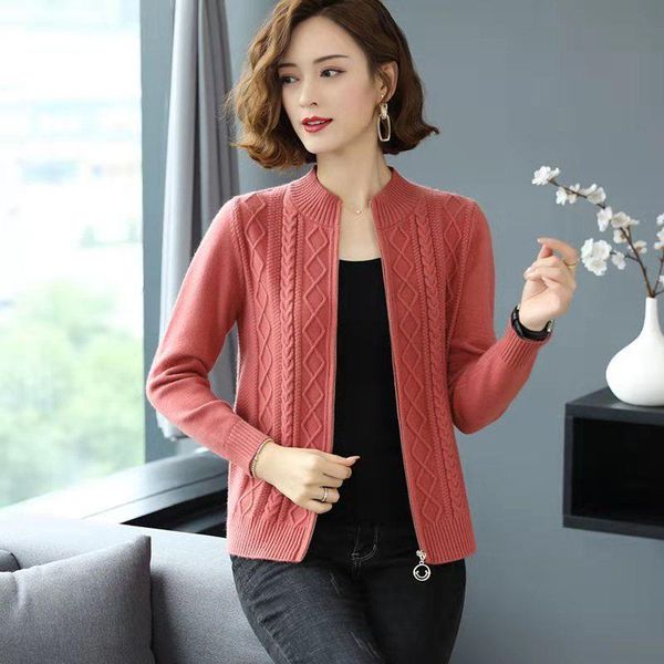 women's knits & tees sweaters plus size knit 2021 autumn knitted zipper splicing stand collar cardigan jumper skinny sweater woman, White
women's knits & tees sweaters plus size knit 2021 autumn knitted zipper splicing stand collar cardigan jumper skinny sweater woman, White
