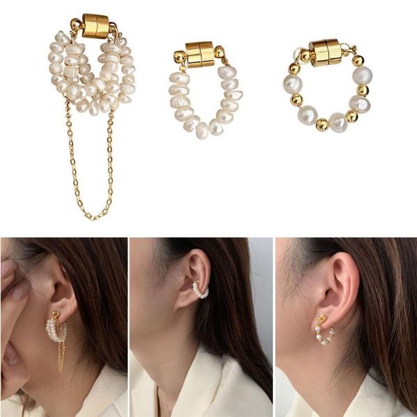 stud natural freshwater pearls magnetic clip-on earrings no pierced ears for women girls jewelry gifts x4ya, Golden;silver
stud natural freshwater pearls magnetic clip-on earrings no pierced ears for women girls jewelry gifts x4ya, Golden;silver