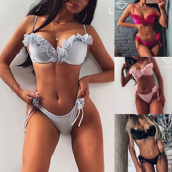 2020 women bikini set two pieces back push up padded summer beha string bandage badsuit badmode bathing suit beachwear, White;black
2020 women bikini set two pieces back push up padded summer beha string bandage badsuit badmode bathing suit beachwear, White;black