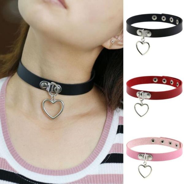 chokers diezi multicolor vintage heart pendant pu leather choker necklace women punk gothic harajuku collar statement necklaces, Golden;silver
chokers diezi multicolor vintage heart pendant pu leather choker necklace women punk gothic harajuku collar statement necklaces, Golden;silver