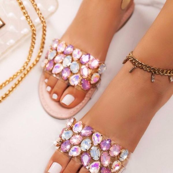 slippers women crystal glitter flat soft bling female candy color flip flops outdoor ladies slides beach shoes summer, Black
slippers women crystal glitter flat soft bling female candy color flip flops outdoor ladies slides beach shoes summer, Black