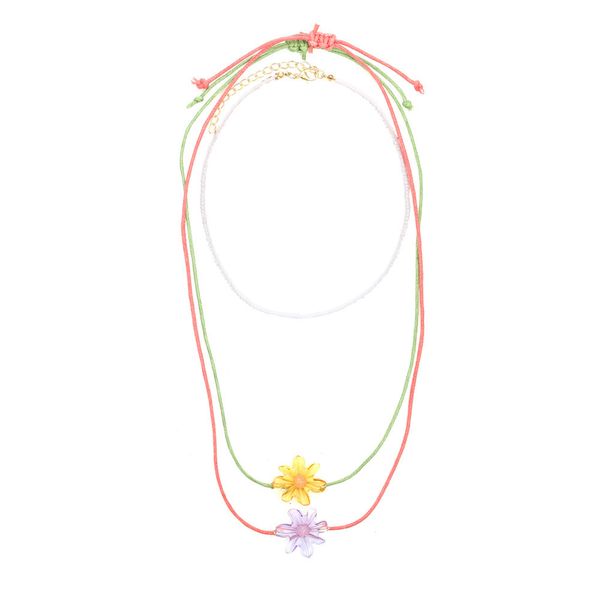 creative simple multi-layer hand woven flower necklace fashionable women's street shooting resin overlay, Black
creative simple multi-layer hand woven flower necklace fashionable women's street shooting resin overlay, Black