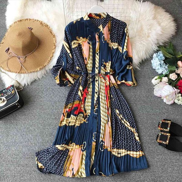 summer print shirt dress womens tanks long sleeve waist loose chiffon pleated large size fashion wa232, White
summer print shirt dress womens tanks long sleeve waist loose chiffon pleated large size fashion wa232, White