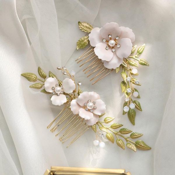 hair clips & barrettes hand painted floral bridal comb pins green leaf headpiece handmade wedding prom women oranment, Golden;silver
hair clips & barrettes hand painted floral bridal comb pins green leaf headpiece handmade wedding prom women oranment, Golden;silver