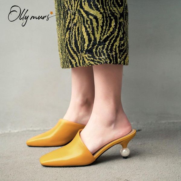 slippers ollymurs spring summer genuine leather shoes woman square toe thin mid heel women mules, Black
slippers ollymurs spring summer genuine leather shoes woman square toe thin mid heel women mules, Black