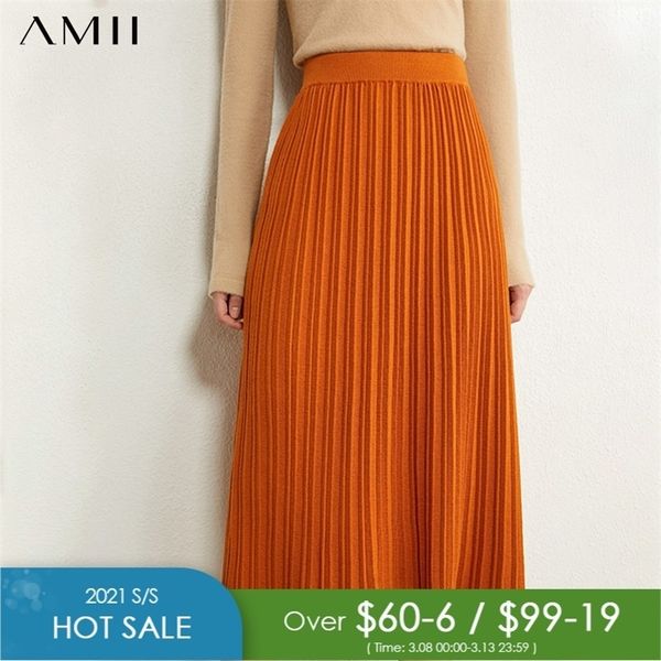 amii minimalism autumn women skirt fashion solid loose knitted pleated women's skirt elastic waist female skirt 12040669 210310, Black
amii minimalism autumn women skirt fashion solid loose knitted pleated women's skirt elastic waist female skirt 12040669 210310, Black