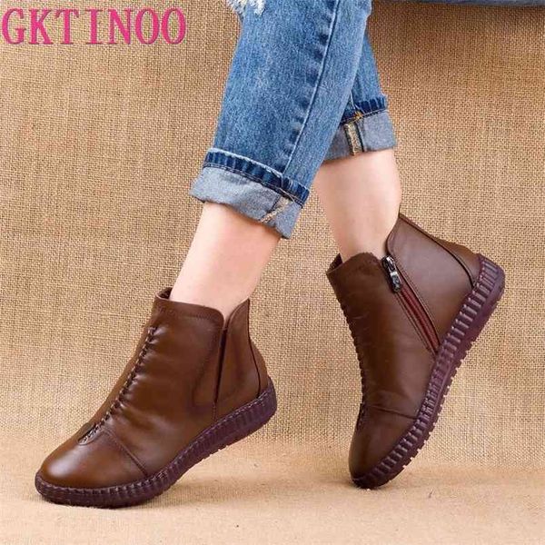 gktinoo winter genuine leather ankle boots handmade lady soft flat shoes comfortable casual moccasins side zip ankle boots 210914, Black
gktinoo winter genuine leather ankle boots handmade lady soft flat shoes comfortable casual moccasins side zip ankle boots 210914, Black