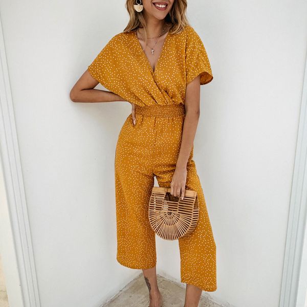 women casual jumpsuits polka dot high waist spaghetti strap v-neck wide leg pants female 2021 new summer, Black;white
women casual jumpsuits polka dot high waist spaghetti strap v-neck wide leg pants female 2021 new summer, Black;white