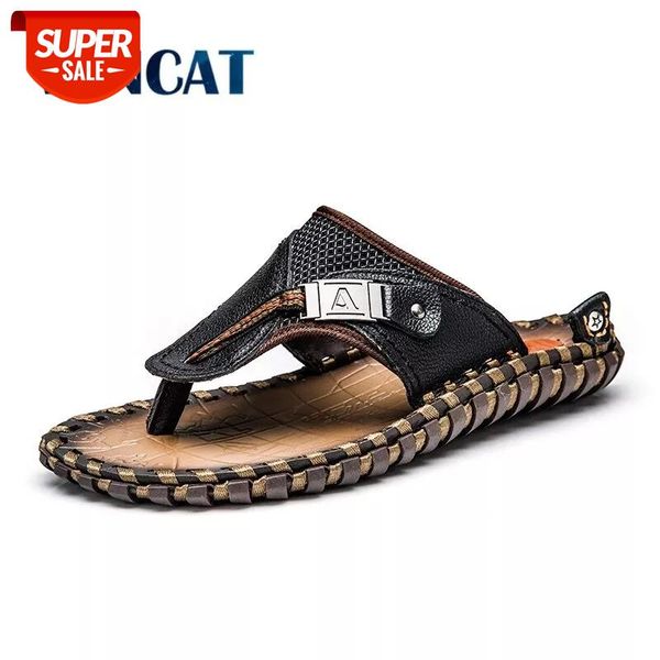 vancat genuine leather men slippers 2018 summer beach shoes men flip flops flat heels male slides luxury shoes plus size 48 #318u, Black
vancat genuine leather men slippers 2018 summer beach shoes men flip flops flat heels male slides luxury shoes plus size 48 #318u, Black