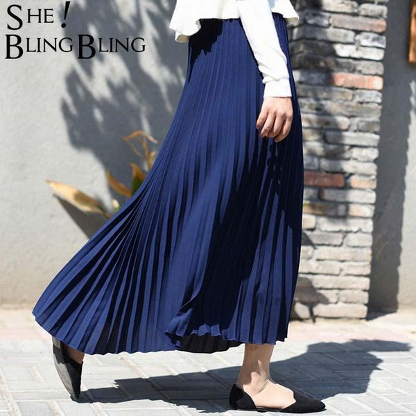 skirts sheblingbling women maxi spring summer solid color high waist pleated skirt ankle length elegant female casual multicolor, Black
skirts sheblingbling women maxi spring summer solid color high waist pleated skirt ankle length elegant female casual multicolor, Black