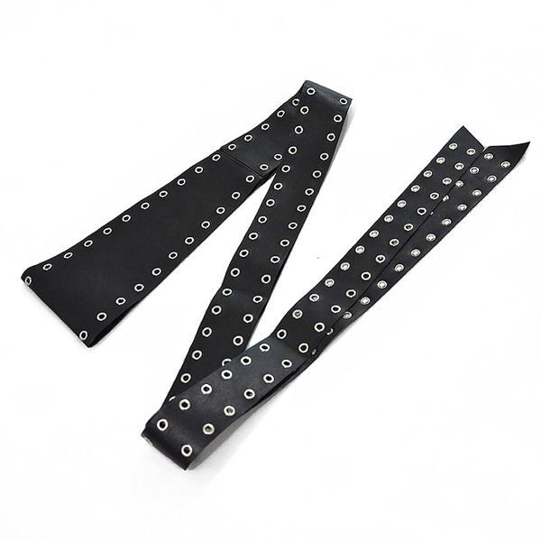 new imitation leather perforated wide belt women's no buckle versatile decorative lace up fashion wide waist cover, Black;brown
new imitation leather perforated wide belt women's no buckle versatile decorative lace up fashion wide waist cover, Black;brown