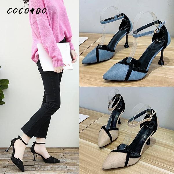 dress shoes high-heeled women's spring 2021 thin and korean version of the wild pointed buckle color matching, Black
dress shoes high-heeled women's spring 2021 thin and korean version of the wild pointed buckle color matching, Black