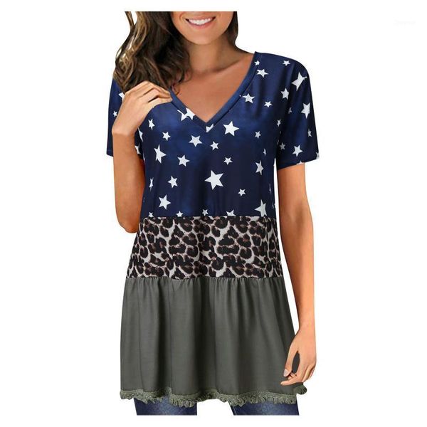 women's t-shirt leopard print t shirt womens v-neck short sleeves loose casual plus size streetwear tshirt tee blusas, White
women's t-shirt leopard print t shirt womens v-neck short sleeves loose casual plus size streetwear tshirt tee blusas, White