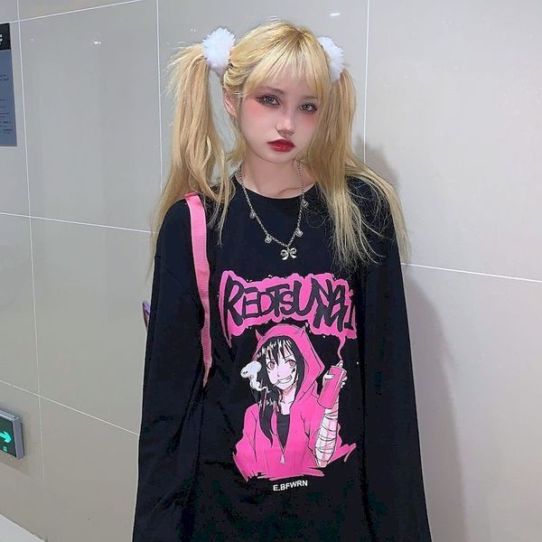anime long sleeve harajuku t shirt of women oversized clothes t-shirt 2021 casual dark spring loose the black neck lb1e, White
anime long sleeve harajuku t shirt of women oversized clothes t-shirt 2021 casual dark spring loose the black neck lb1e, White