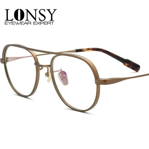 fashion sunglasses frames lonsy pure titanium glasses frame men vintage round myopia optical prescription eyeglasses for women, Black
fashion sunglasses frames lonsy pure titanium glasses frame men vintage round myopia optical prescription eyeglasses for women, Black