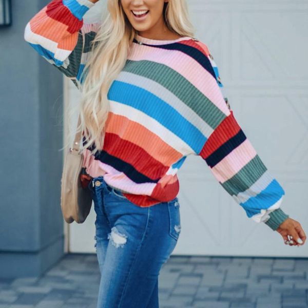 women's hoodies & sweatshirts womens sweatshirt casual o-neck bat sleeve rainbow stripe print pullover button loose easy blouse sudade, Black
women's hoodies & sweatshirts womens sweatshirt casual o-neck bat sleeve rainbow stripe print pullover button loose easy blouse sudade, Black