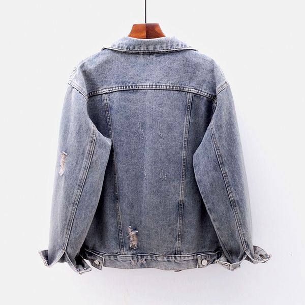 spring sequins women frayed jeans jacket female loose korean single breasted long sleeve denim coat outerwear r15k, Black;brown
spring sequins women frayed jeans jacket female loose korean single breasted long sleeve denim coat outerwear r15k, Black;brown