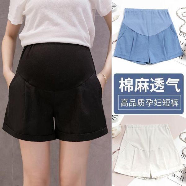 maternity bottoms 6053# leisure pants cotton and linen shorts support abdomen elastic for pregnant women trousers, White
maternity bottoms 6053# leisure pants cotton and linen shorts support abdomen elastic for pregnant women trousers, White