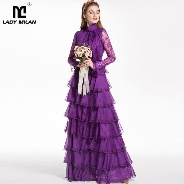 casual dresses arrival women's stand collar long sleeves lace ruched patchwork tiered ruffles party prom designer maxi, Black;gray
casual dresses arrival women's stand collar long sleeves lace ruched patchwork tiered ruffles party prom designer maxi, Black;gray
