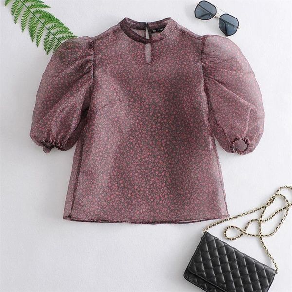 2021 summer women's new round neck bubble short-sleeved lightweight fabric printed design casual shirt, White
2021 summer women's new round neck bubble short-sleeved lightweight fabric printed design casual shirt, White